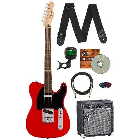 Fender Squier Sonic Telecaster Torino Red Bundle with Frontman 10G Amp, Tuner, Strap, Cable, Picks, and Austin Bazaar Guitar DVD