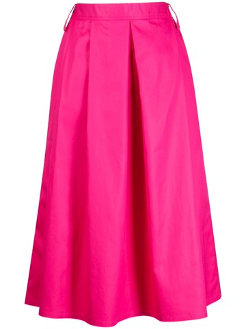 Sofie D'hoore - pleated A-line cotton skirt - women - Cotton - 34 - Pink