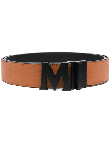 MCM - Claus logo buckle belt - unisex - Calf Leather - One Size - Brown