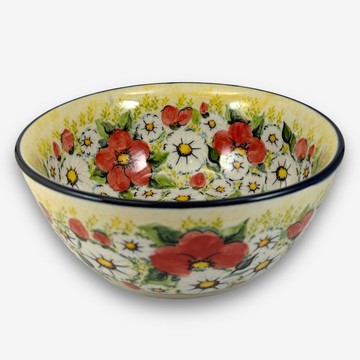 波蘭手繪手工陶-大碗 18cm 波蘭快樂系列 設計師款