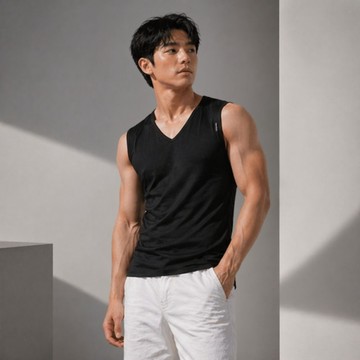 【MORINO】抗菌防臭速乾無袖衫_黑色(僅剩M號) MO5105 男背心 男內衣 快速吸濕排汗 透氣排汗 抗ＵＶ