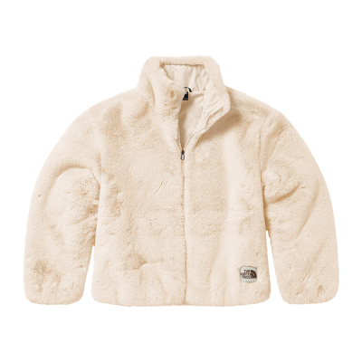 【THE NORTH FACE】舒適保暖寬鬆 女款抓絨外套 米白