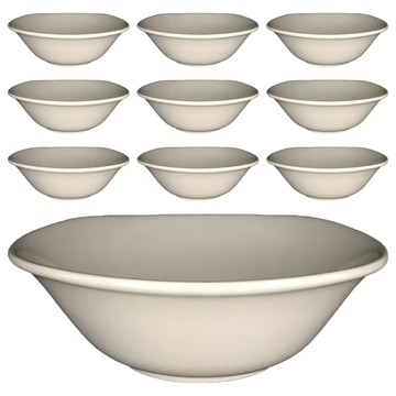 TATUNG 大同磁器 四邊深碗 (17*17*H6.1CM)  米色  10個