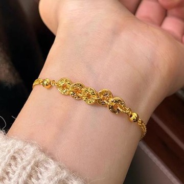 金店同款沙金CNC龍鱗碎冰冰五帝錢項鏈錢幣錢多多鎖骨鏈百搭爆閃