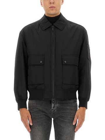 boss bomber jacket with removable lining