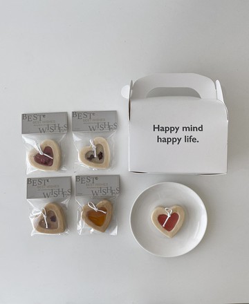 小時候的回憶 果醬愛心餅乾蠟燭 甜點蠟燭