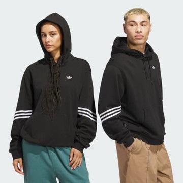 Adidas 愛迪達 Classic Hoodie JV7536 男女 連帽上衣 帽t 連帽長袖 黑 白 亞版