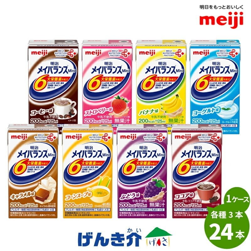 介護食 メイバランス Miniミニ 24本 アソートBOX 125ml 200kcal 明治 高カロリー食品 流動食 通販  LINEポイント最大0.5%GET | LINEショッピング