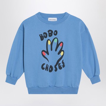 Light blue sweatshirt with logo print