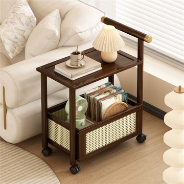 移動邊幾家用小型客廳茶幾小桌子床頭側邊柜簡易多功能沙發小推車