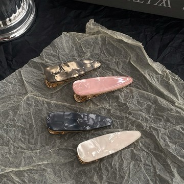 Sweet Air H26 日韓流行髮飾 氣質碎花大理石紋 百搭髮飾 髮夾 鴨嘴夾