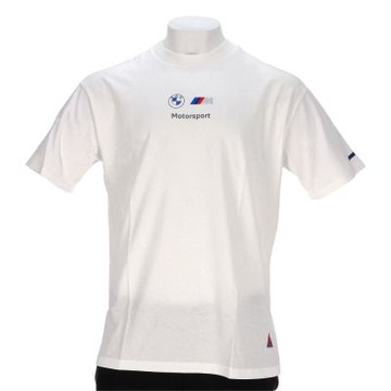 Puma BMW系列 MMS 男款 白色 圓領 徽章 T恤 歐規 運動 休閒 上衣 短袖 63086102