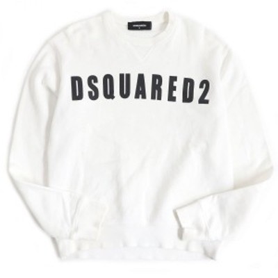 【ドンドン見直し】美品●19SS DSQUARED2 ディースクエアード S74GU0306 ロゴプリント スウェットシャツ ブラック M イタリア製 正規品