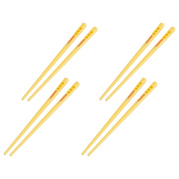 PiYOPiYO小鴨兒童筷子PP材質安全耐用表面俏皮可愛  4雙筷子  黃色  4雙