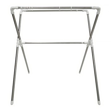 H&K 家居 不鏽鋼X型伸縮曬衣架 204 x 82 x 145cm XK-5077  銀色