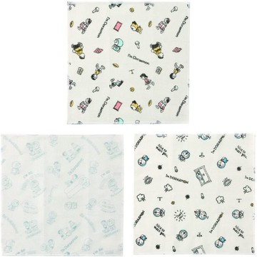 asdfkitty*哆啦A夢純棉抹布3入-30*30公分-日本正版商品