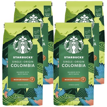 STARBUCKS 星巴克 特選系列 哥倫比亞單品咖啡豆  咖啡豆(無研磨)  200g  4包