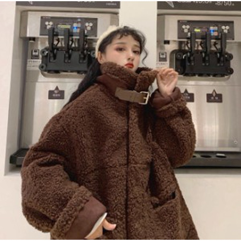 韓国 ファッション レディース ボアジャケット コート アウター ハイネック ビッグシルエット ゆったり カジュアル もこもこ 防寒 秋冬 通販 Lineポイント最大10 0 Get Lineショッピング