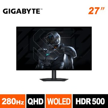 技嘉 MO27Q28G 27型電競螢幕(27型/2K/280Hz/0.03ms/WOLED/Type-C)