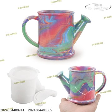 開業優惠！！！【滿額免運】DIY水晶滴膠樹脂石膏水泥水壺花灑花瓶擺件收納罐子鏡面矽膠模具