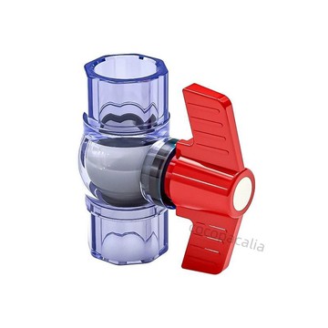 【台灣出貨】PVC透明球閥門開關閘閥水閥水族20配件25魚缸4分6分1寸32 50【促銷】