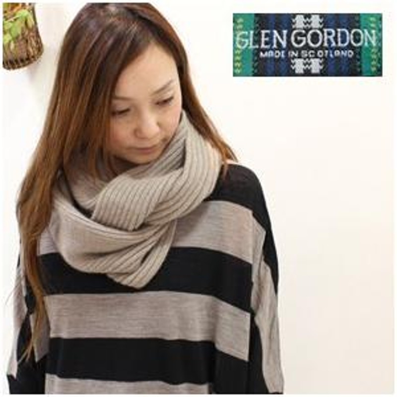 グレンゴードン GLEN GORDON ウールアンゴラリブ編みロングネックウォーマー(GEELONGORA RIB LONG NECK WARMER)  レディース スヌード マフラー ニット | LINEブランドカタログ