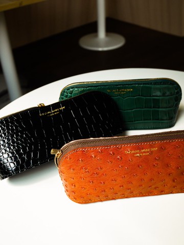 大容量手縫真皮筆袋-限量版