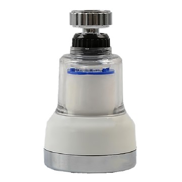 WE CHAMP 2段式水龍頭萬向增壓濾 節水器  ABS+不銹鋼+PP材質  尺寸: 12*7*18CM  WTB-891