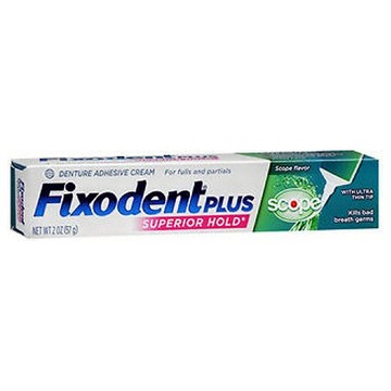 Fixodent Control Denture Adhesive Cream Plus Scope Flavor 2 Oz by Crest