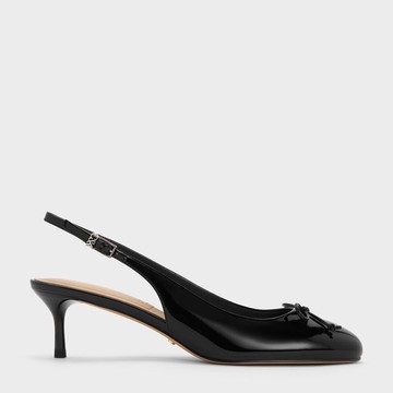 Aretha 真皮蝴蝶結裸跟鞋