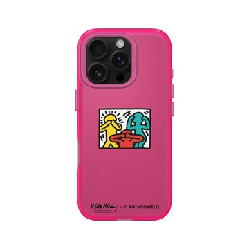 iPhone 16 Pro Clear 粉漾桃 - Keith Haring - See No Evil, Hear No Evil, Speak No Evil