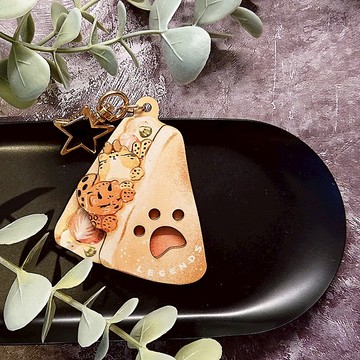 十神貓貓雙層木頭吊飾