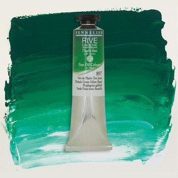 SENNELIER 申內利爾 Rive里夫專家級油畫顏料 一般色 酞菁黃綠 N130312.897  40ml  1色