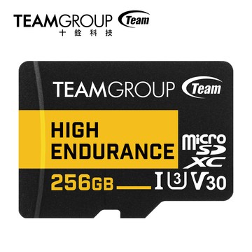 Team High Endurance 256GB Micro SDXC UHS-I U3 V30 監控專用記憶卡