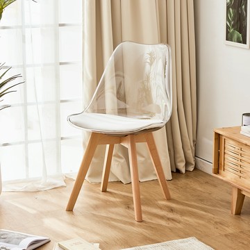 透明鬱金香椅 餐椅 透明椅 椅子 透明休閒椅 鬱金香椅 花苞椅 透明花苞椅 化妝椅 北歐椅子 書桌椅 靠背椅 A284