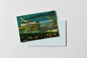 菲林明信片 啟德機場夜景