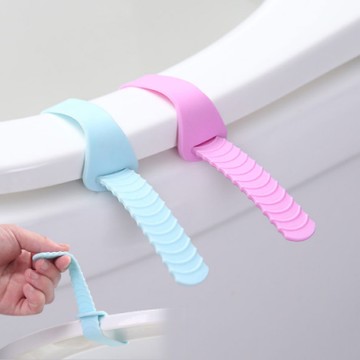 矽膠馬桶座掀蓋把手提蓋器5入組(隨機色)