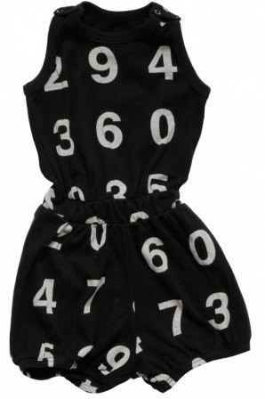 2014春夏 NUNUNU 數字短連身衣褲/short numbers romper