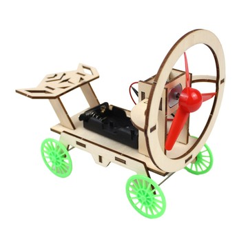 「連星科學小實驗」科技製作小發明手工DIY材料 電動風力車中小學生科學實驗益智禮物