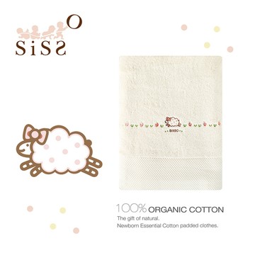 【SISSO有機棉】有機棉小莓羊澎澎大浴巾