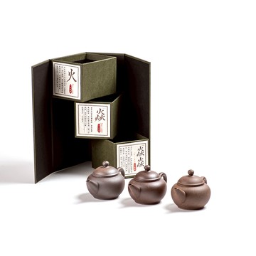 陶作坊 │ 老岩泥水平壺136燒焠煉組 /陶友獨家/