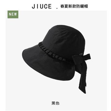 【米蘭精品】現貨+預購 機能戶外漁夫帽遮陽帽防曬帽-春夏新款減齡蝴蝶結女帽子5色74kv55