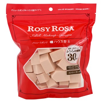 ROSY ROSA SBR 化妝海綿 S 30入 液狀/霜狀粉底/遮瑕膏  五角型  1包