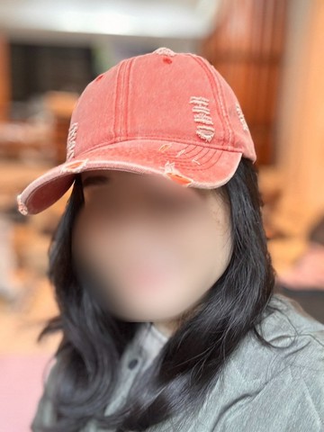 淺橘粉色水洗做舊破壞風棒球帽純棉透氣大頭圍嘻哈潮流帥氣尼泊爾