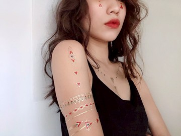 華麗假期 -2入紋身貼紙 原創手繪設計