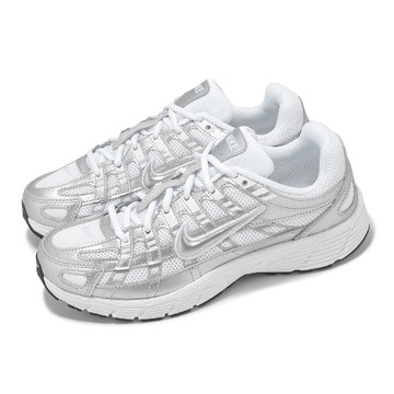 休閒鞋 P-6000 GS 大童 女鞋 白 銀 復古 緩震 運動鞋 HV5064-101