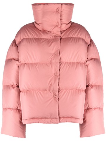 Acne Studios - funnel-neck padded puffer jacket - women - Polyester/Duck Feathers/Nylon - 34 - Pink