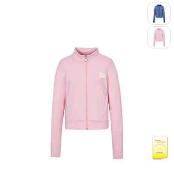 【FILA】女性 吸濕排汗 運動針織外套-粉色 5JKX-5607-PK