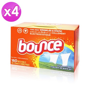 美國進口 Bounce 烘衣柔軟片(160片)-4入組