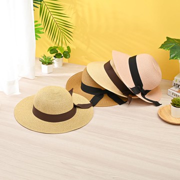 紙編淑女圓頭草帽-多色任選